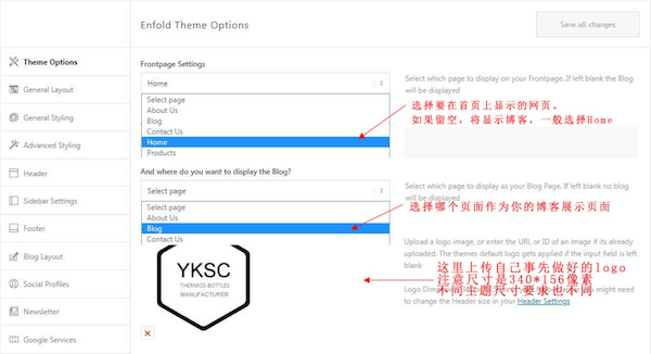 Theme Options（主题选项）