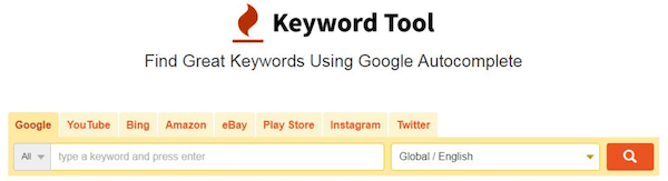 Keyword Tool界面