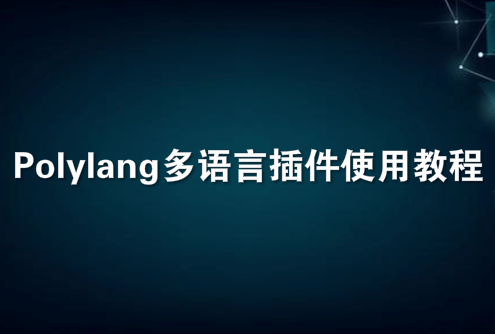 Polylang多语言插件使用教程